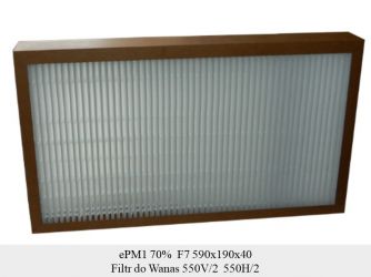 Filtr antysmogowy ePM1 70% do WANAS 550V/2, 550H/2 (590x190x40)