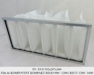 Pocket filter EU7 for KOMFOVENT KOMPAKT REGO 900/1200 and RECO 1200/1600 (592x287x360)
