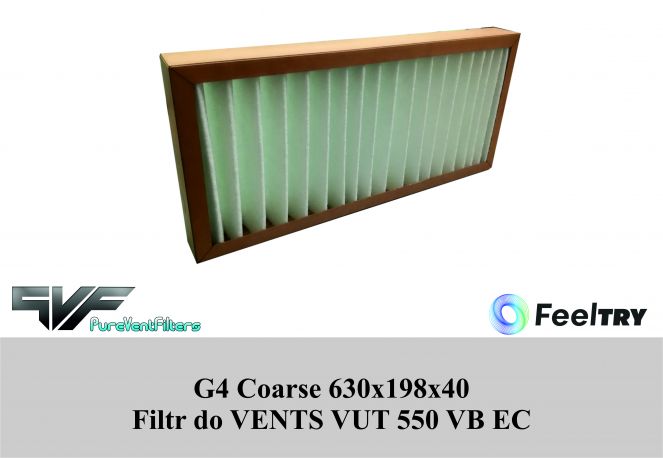 Filtr do centrali VENTS VUT 550 EC (630x198x40)